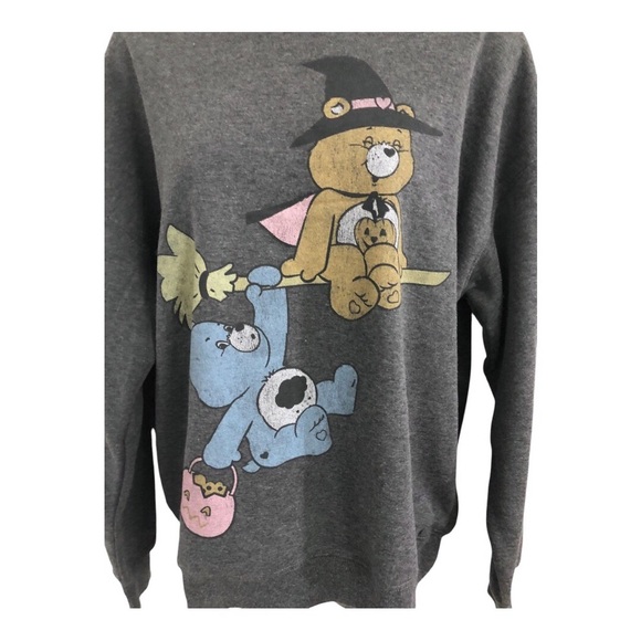Care‎ Bears oversized gray sweatshirt with care bear riding on a broom size XS - Picture 7 of 12